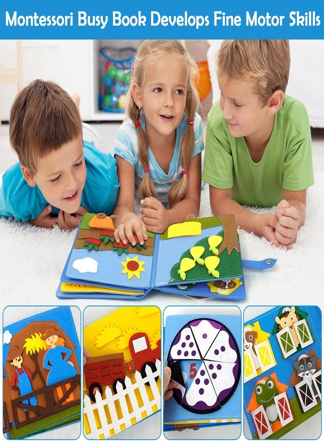 AIXMEET Montessori Busy Book, Felt Quiet Book for Baby, Preschool Early Learning Educational Toys for Kids Age 3 4 5 6 Years, Develops Fine Motor Skills,Toddlers Activities Toy for Airplane Car Travel - Image 3